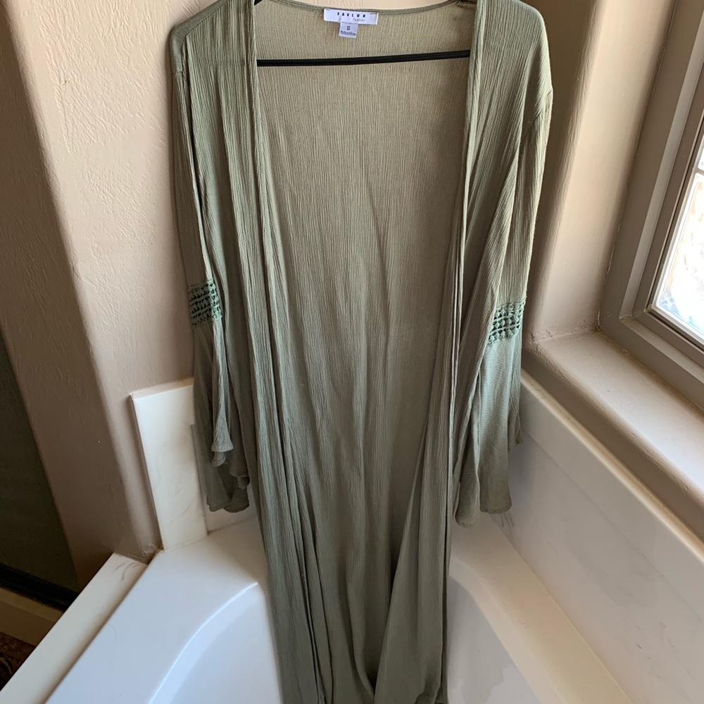 Olive green cardigan